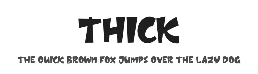 Thick by Sarah Robbaniyyah — Decorative Font