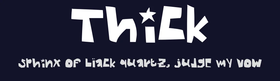 Thick by sisoowe — Decorative Font — thumbnail 2