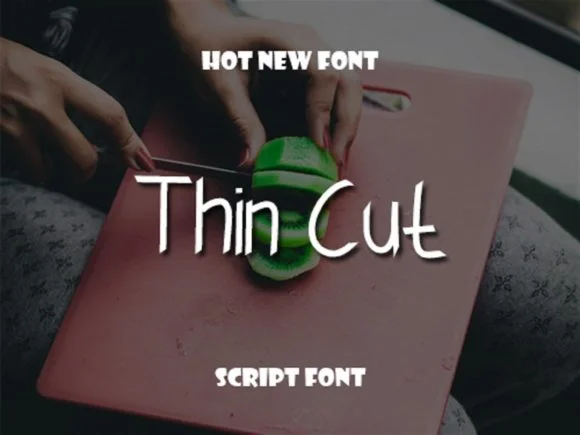 Thin Cut Font by scriptstrategy — Script Handwritten Font
