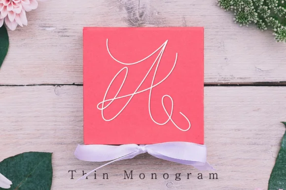 Thin Monogram Font by Bold Point โ Script Handwritten Font