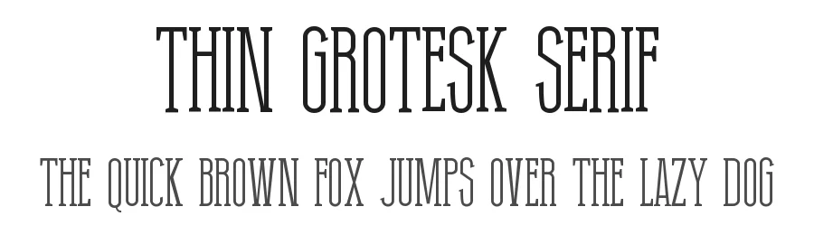 Thin Grotesk Serif