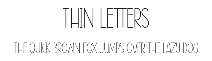 Thin Letters