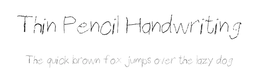 Thin Pencil Handwriting