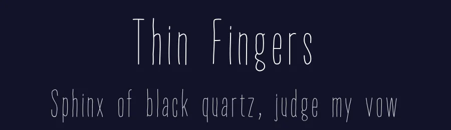 Thin Fingers by Bibliopolæ — Script Handwritten Font — thumbnail 2