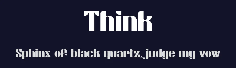 Think by Aditya Rezki Apriyadi — Sans Serif Font — thumbnail 2