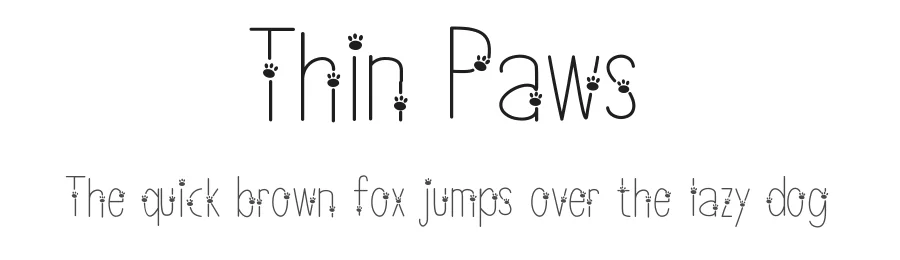 Thin Paws by Sheila Burns — Decorative Font