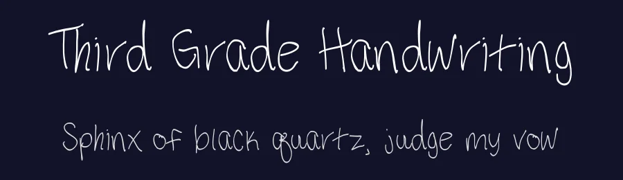 Third Grade Handwriting by Brianna Erickson — Script Handwritten Font — thumbnail 2