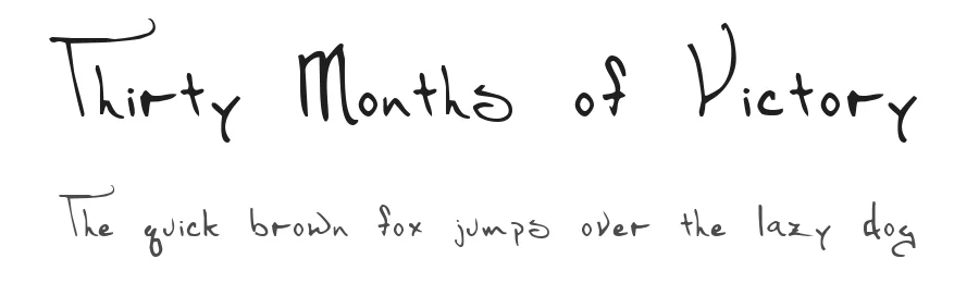 Thirty Months of Victory