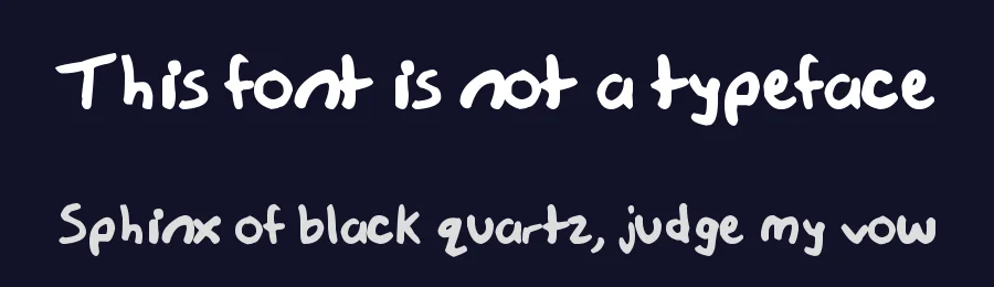 This font is not a typeface by blackmagedark — Script Handwritten Font — thumbnail 2