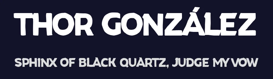 Thor González by Woodcutter — Decorative Font — thumbnail 2