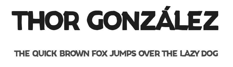 Thor González by Woodcutter — Decorative Font