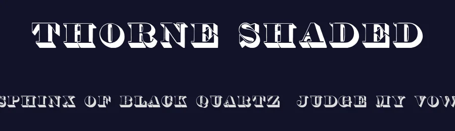 Thorne Shaded by Dieter Steffmann — Decorative Font — thumbnail 2