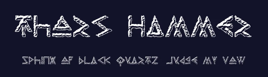 Thors Hammer by Bolt Cutter Design-Industrial Strength — Blackletter Font — thumbnail 2