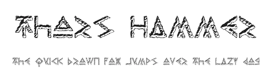Thors Hammer by Bolt Cutter Design-Industrial Strength — Blackletter Font