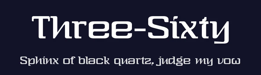 Three-Sixty by Darren Rigby — Decorative Font — thumbnail 2