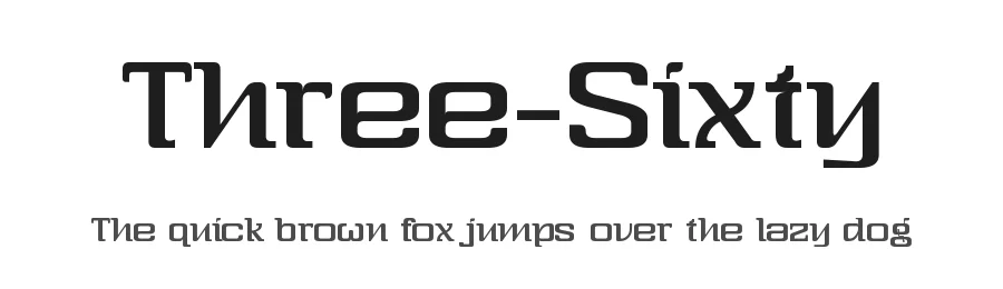 Three-Sixty by Darren Rigby β Decorative Font