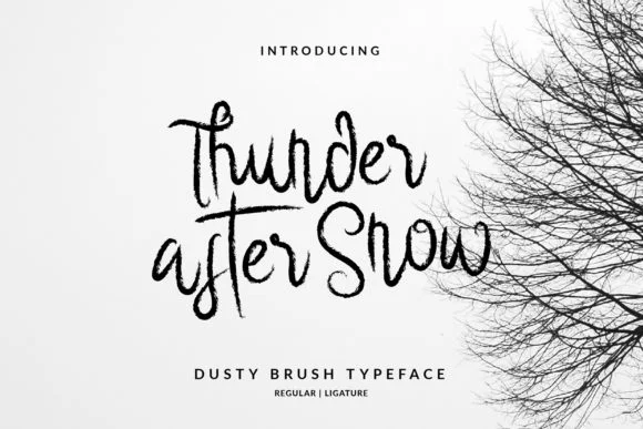 Thunder After Snow Font by Dicubit — Script Handwritten Font