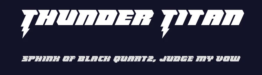 Thunder Titan by Iconian Fonts — Display Font — thumbnail 2