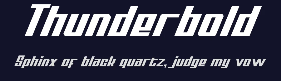 Thunderbold by Typetasty — Display Font — thumbnail 2