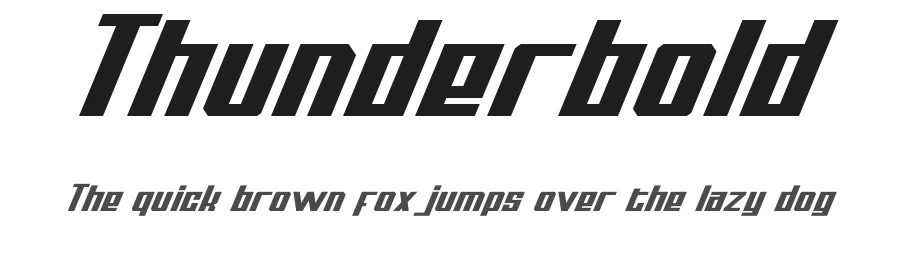 Thunderbold by Typetasty — Display Font