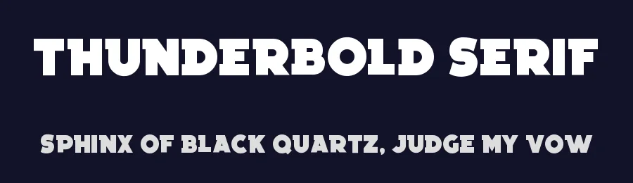 Thunderbold Serif by imagex — Serif Font — thumbnail 2