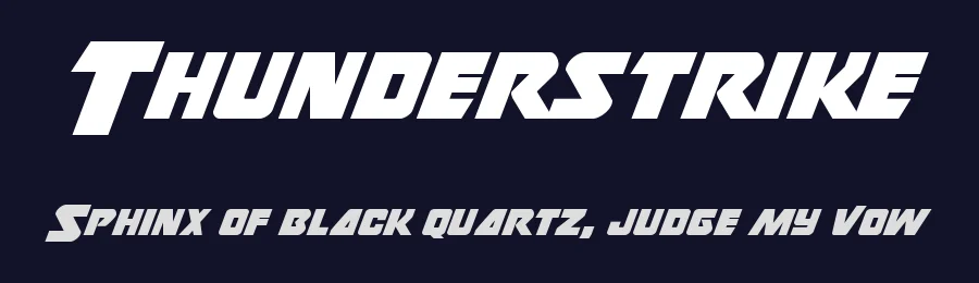 Thunderstrike by Iconian Fonts — Display Font — thumbnail 2