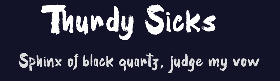 Thurdy Sicks by dcoxy - Greg Medina — Script Handwritten Font — thumbnail 2