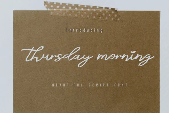 Thursday Morning Font by muhawk47 — Script Handwritten Font