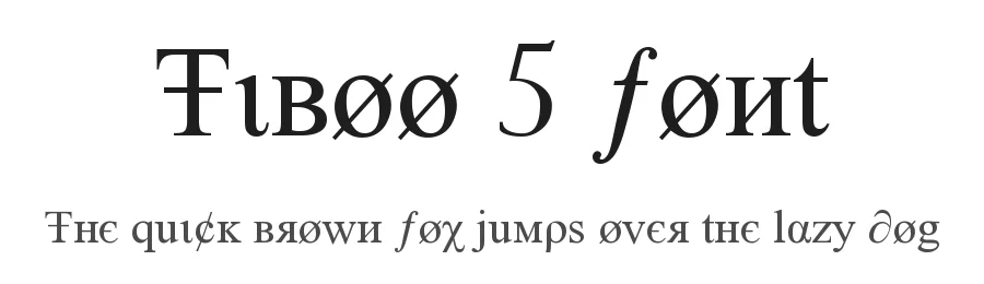 Tiboo 5 font