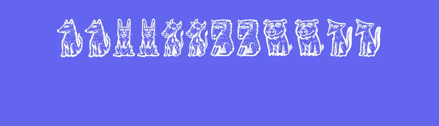 Tierfarm by Vladimir Nikolic — Dingbats Font — thumbnail 3