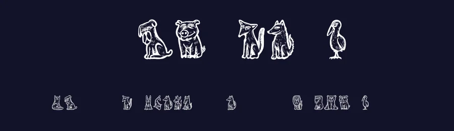 Tierfarm by Vladimir Nikolic — Dingbats Font — thumbnail 2