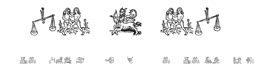 Tierkreis3 by Dieter Steffmann — Dingbats Font