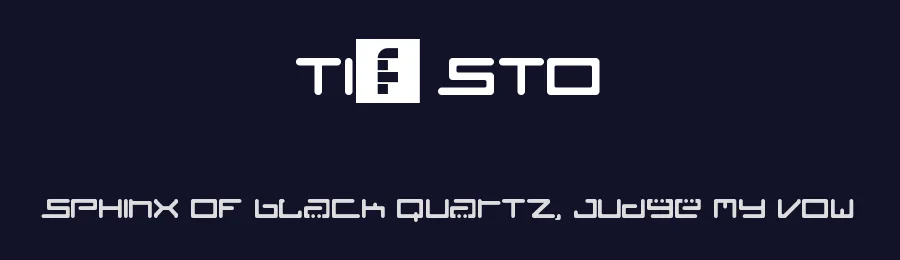 Tiësto by ViNNiE — Display Font — thumbnail 2