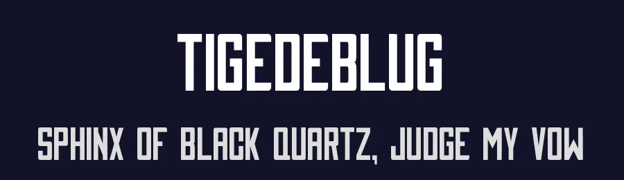 Tigedeblug by Ciusan — Sans Serif Font — thumbnail 2