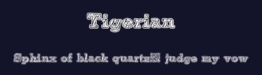 Tigerian by Xerographer Fonts — Decorative Font — thumbnail 2