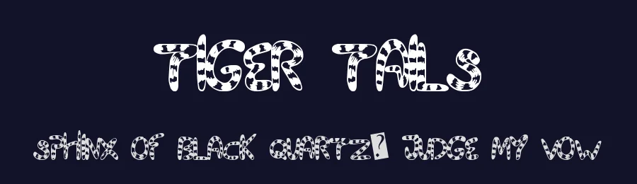 Tiger Tails by Xerographer Fonts — Decorative Font — thumbnail 2