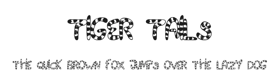 Tiger Tails by Xerographer Fonts — Decorative Font