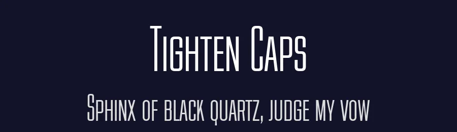 Tighten Caps by deFharo — Sans Serif Font — thumbnail 2