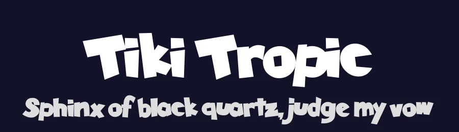 Tiki Tropic by Sharkshock — Decorative Font — thumbnail 2