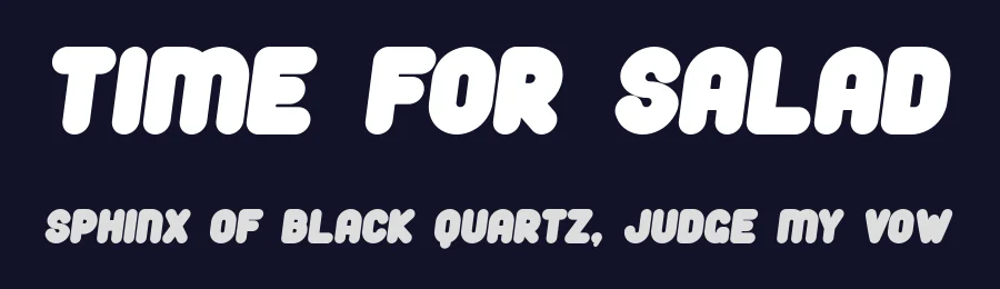 Time For Salad by Jeff Bensch — Decorative Font — thumbnail 2
