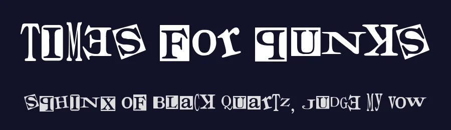 Times for Punks by Woodcutter — Decorative Font — thumbnail 2