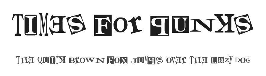 Times for Punks by Woodcutter — Decorative Font