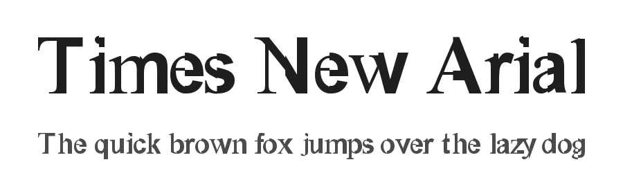 Times New Arial