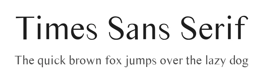 Times Sans Serif