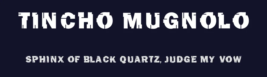 Tincho Mugnolo by Tincho Mugnolo — Decorative Font — thumbnail 2