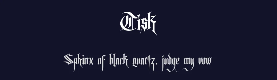 Tisk by Gittype — Blackletter Font — thumbnail 2