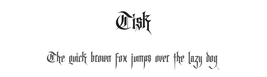 Tisk by Gittype — Blackletter Font