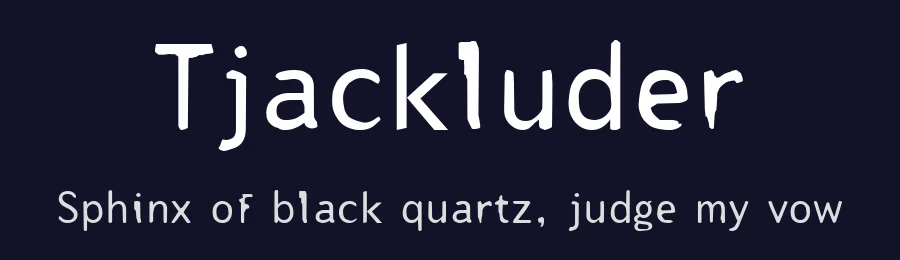 Tjackluder by TarmSaft Font Factory — Decorative Font — thumbnail 2