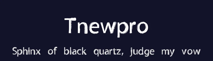 Tnewpro by Manuel Lage — Decorative Font — thumbnail 2