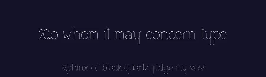 To whom it may concern type by Felipe Leite — Sans Serif Font — thumbnail 2